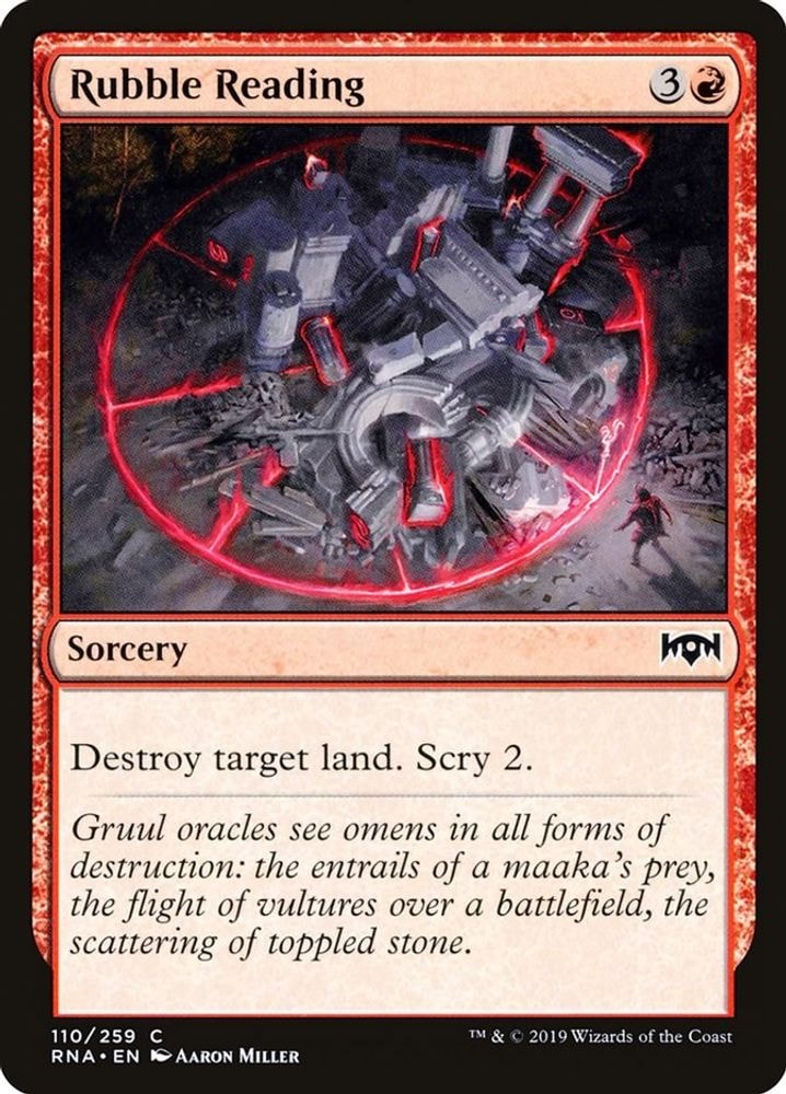 2019 Magic: The Gathering: Ravnica Allegiance (RNA) - Rubble Reading (#110, Common) (, Near Mint)