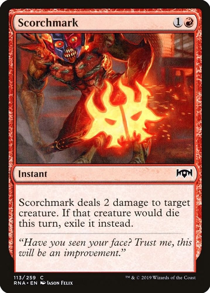 2019 Magic: The Gathering: Ravnica Allegiance (RNA) - Scorchmark (#113, Common) (, Near Mint)