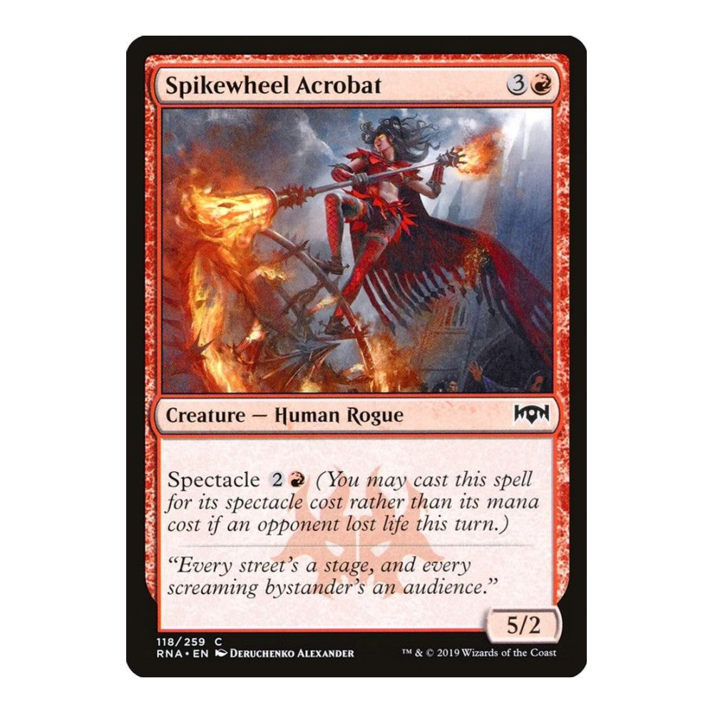 2019 Magic: The Gathering: Ravnica Allegiance (RNA) - Spikewheel Acrobat (#118, Common) (, Near Mint)