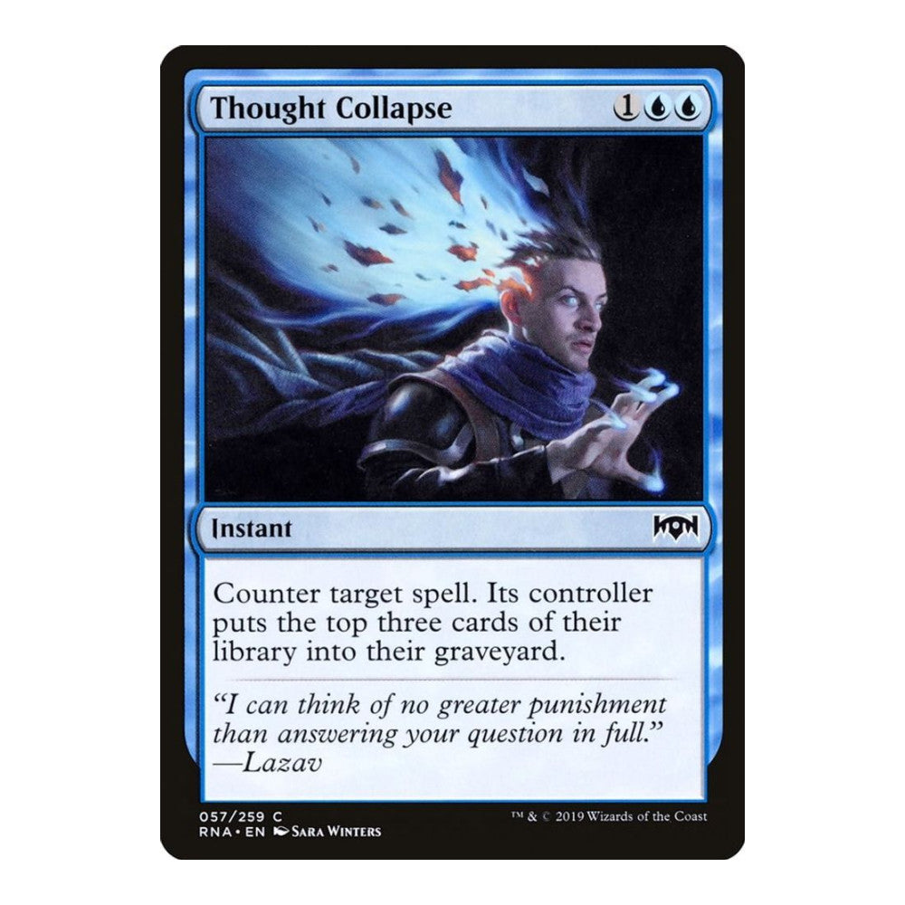 2019 Magic: The Gathering: Ravnica Allegiance (RNA) - Thought Collapse (#57, Common) (, Near Mint)