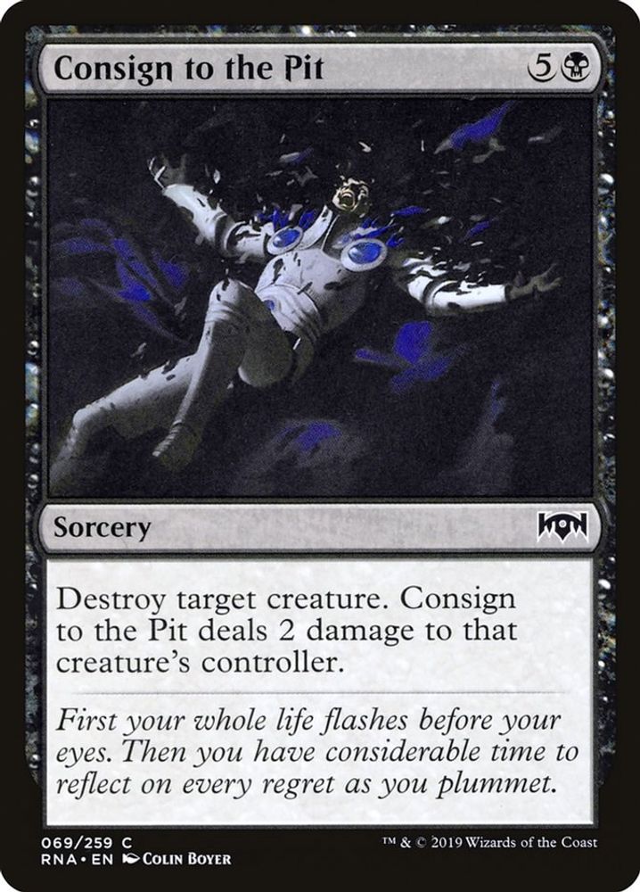 2019 Magic: The Gathering: Ravnica Allegiance (RNA) - Consign to the Pit (#69, Common) (, Near Mint)