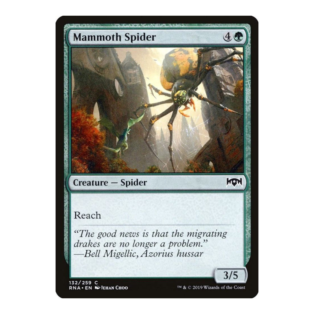 2019 Magic: The Gathering: Ravnica Allegiance (RNA) - Mammoth Spider (#132, Common) (, Near Mint)