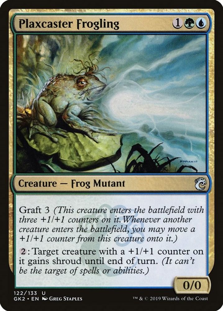 2019 Magic: The Gathering: Ravnica Allegiance: Guild Kits (GK2) - Plaxcaster Frogling (#122, Uncommon) (, Near Mint)