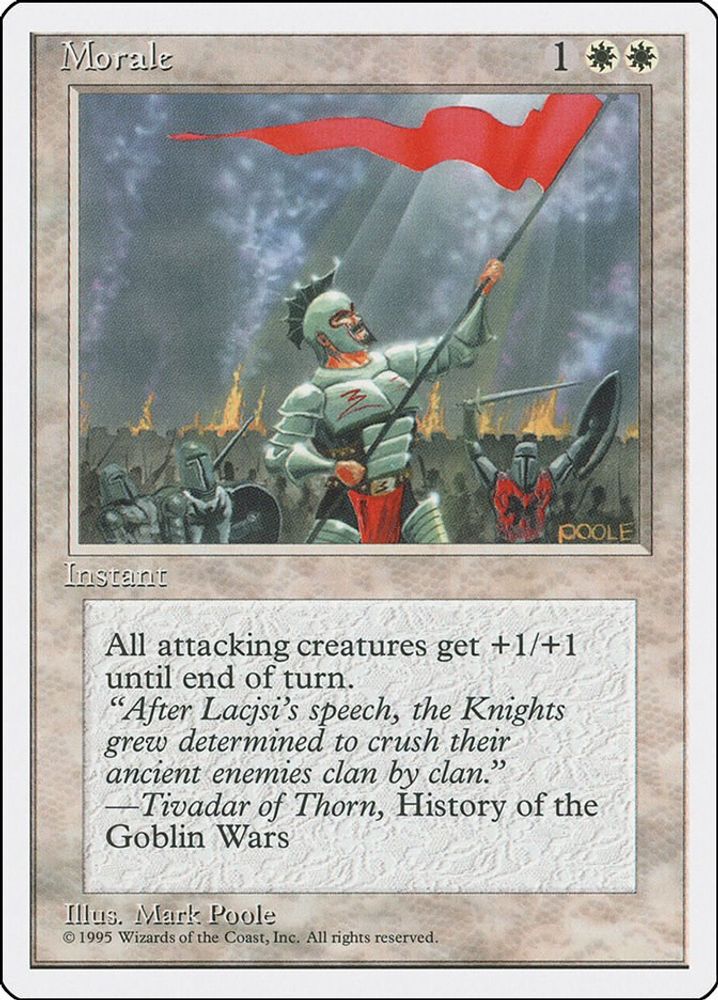 1995 Magic: The Gathering: Fourth Edition (4ED) - Morale (#36, Common) (, Near Mint)