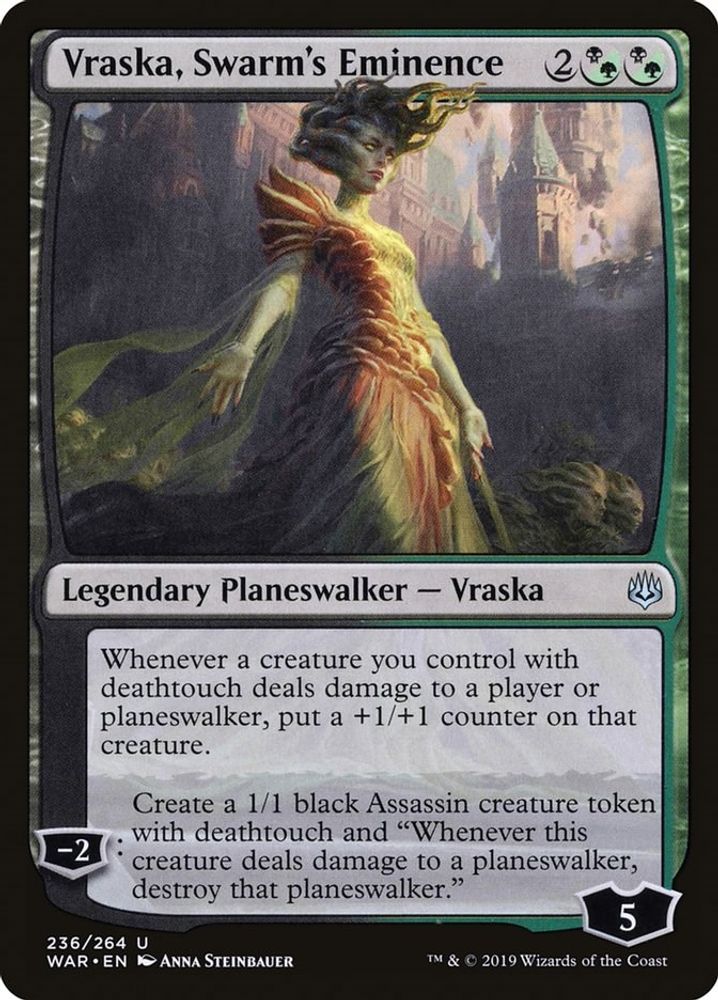 2019 Magic: The Gathering: War of the Spark (WAR) - Vraska Swarms Eminence (#236, Uncommon) (, Near Mint)