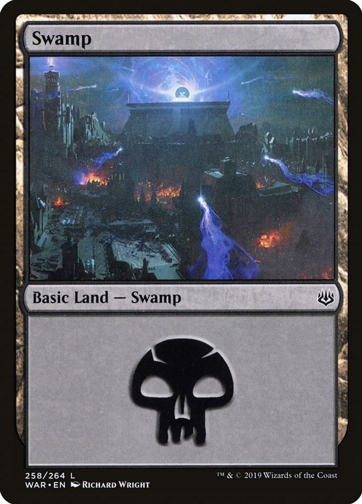 2019 Magic: The Gathering: War of the Spark (WAR) - Swamp 258 (#258, Land) (, Near Mint)