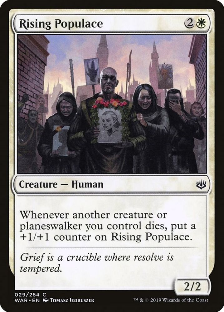 2019 Magic: The Gathering: War of the Spark (WAR) - Rising Populace (#29, Common) (, Near Mint)