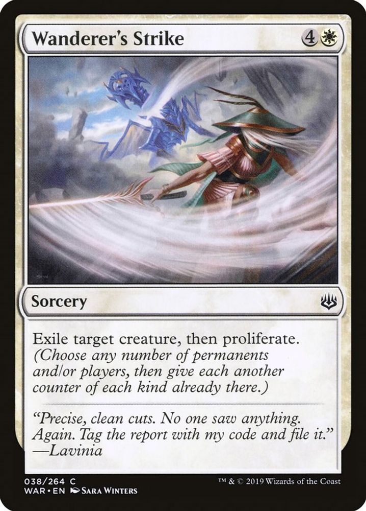 2019 Magic: The Gathering: War of the Spark (WAR) - Wanderers Strike (#38, Common) (, Near Mint)