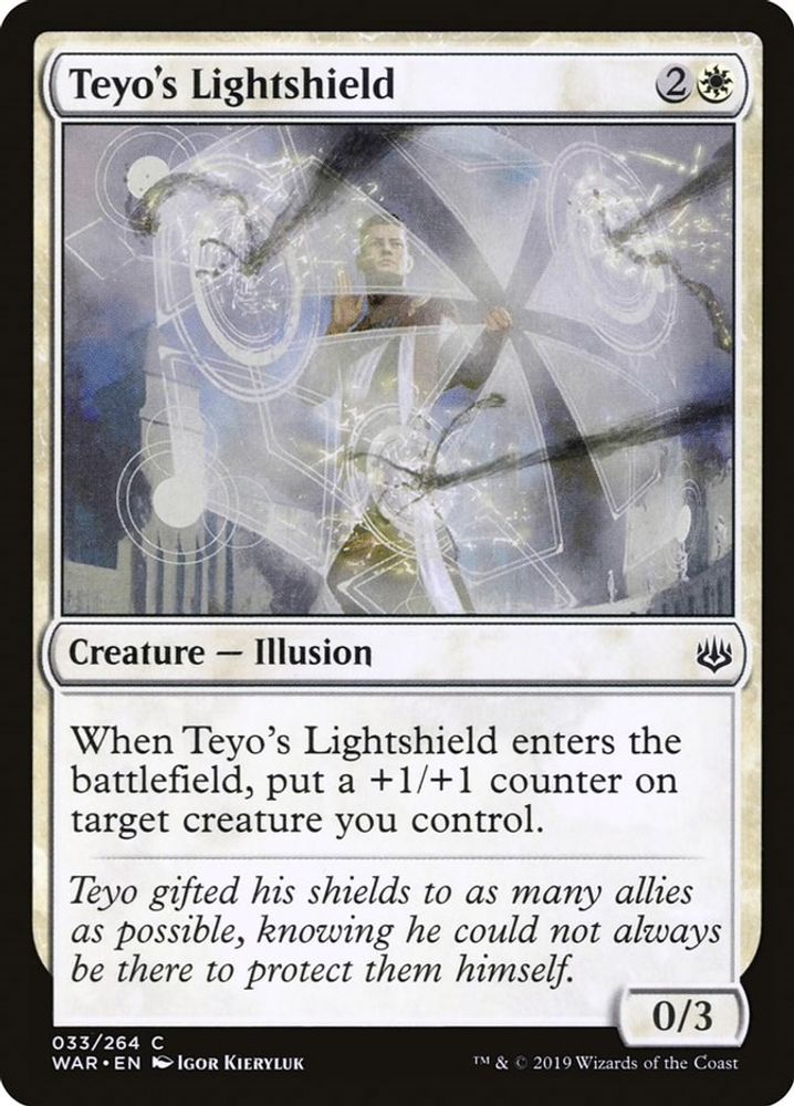 2019 Magic: The Gathering: War of the Spark (WAR) - Teyos Lightshield (#33, Common) (, Near Mint)