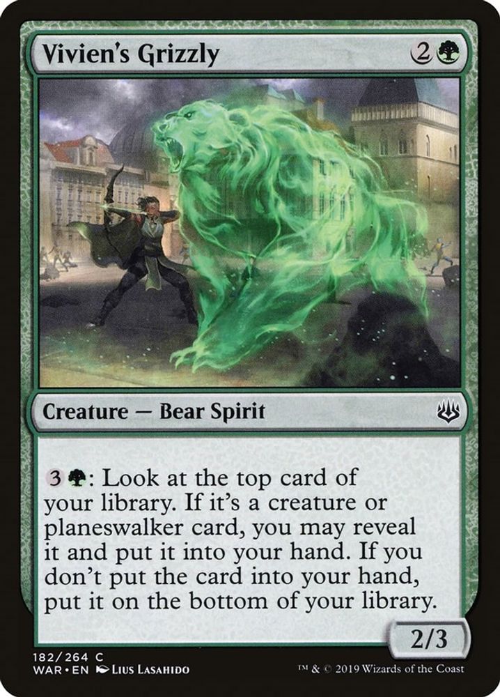 2019 Magic: The Gathering: War of the Spark (WAR) - Viviens Grizzly (#182, Common) (, Near Mint)