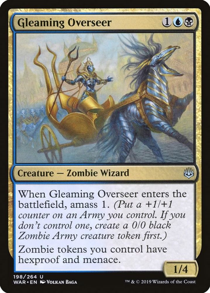 2019 Magic: The Gathering: War of the Spark (WAR) - Gleaming Overseer (#198, Uncommon) (, Near Mint)