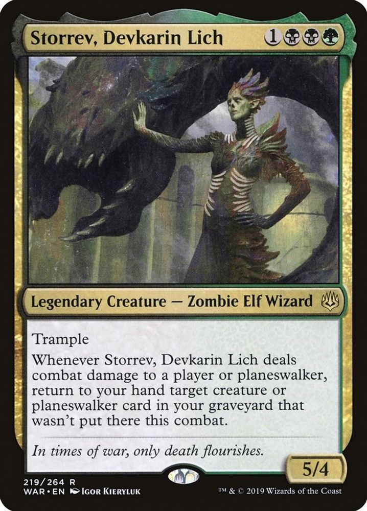 2019 Magic: The Gathering: War of the Spark (WAR) - Storrev Devkarin Lich (#219, Rare) (, Near Mint)