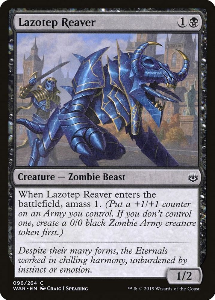2019 Magic: The Gathering: War of the Spark (WAR) - Lazotep Reaver (#96, Common) (, Near Mint)