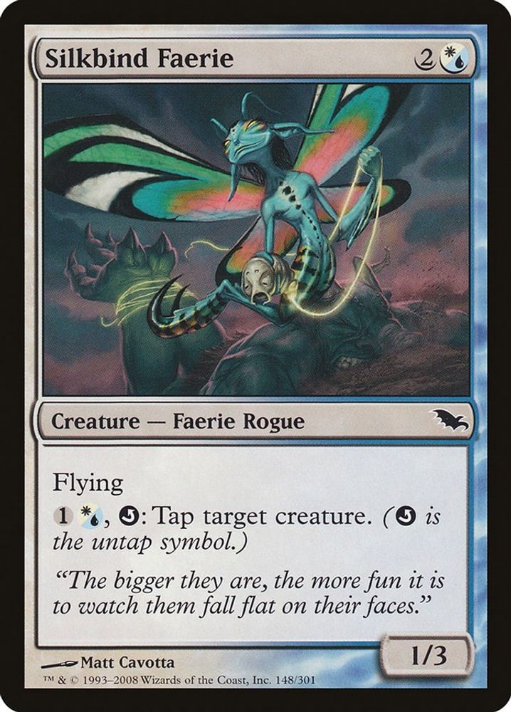 2008 Magic: The Gathering: Shadowmoor (SHM) - Silkbind Faerie (#148, Common) (, Near Mint)
