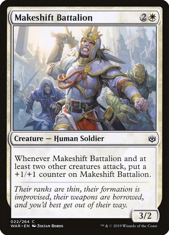 2019 Magic: The Gathering: War of the Spark (WAR) - Makeshift Battalion (#22, Common) (, Near Mint)