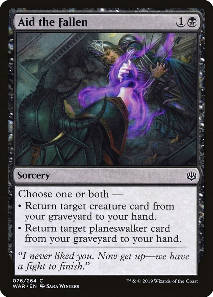 2019 Magic: The Gathering: War of the Spark (WAR) - Aid the Fallen (#76, Common) (, Near Mint)