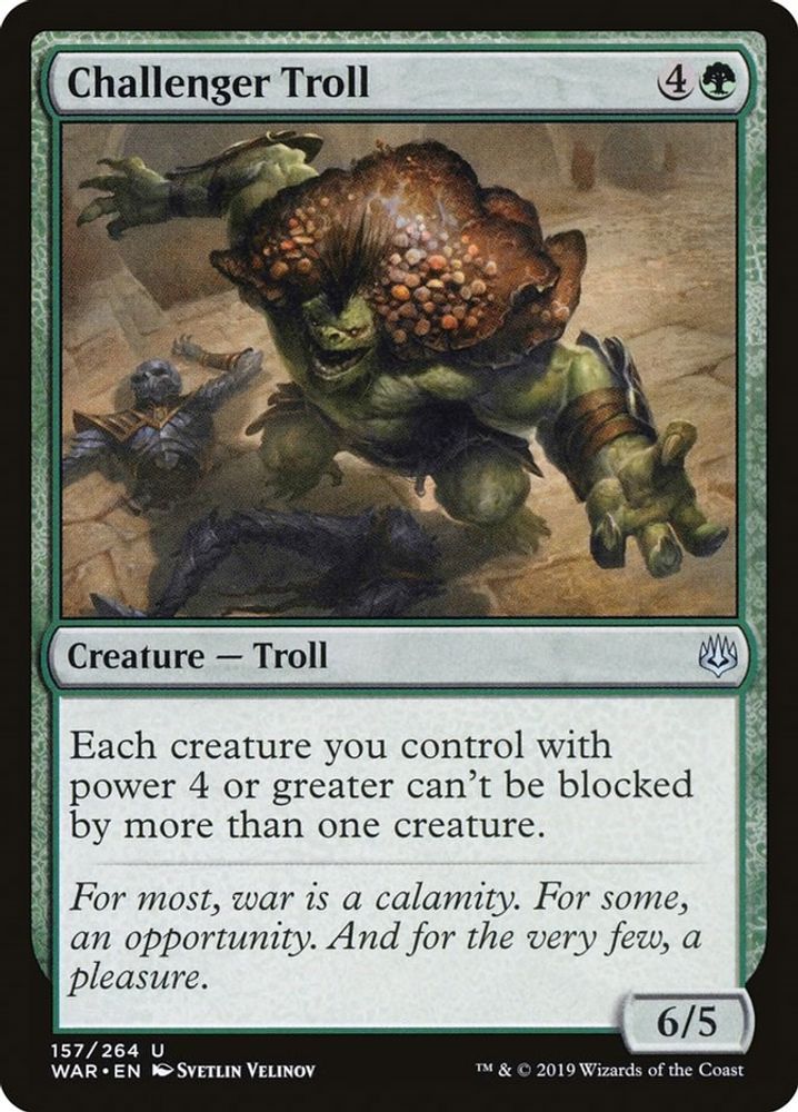 2019 Magic: The Gathering: War of the Spark (WAR) - Challenger Troll (#157, Uncommon) (, Near Mint)