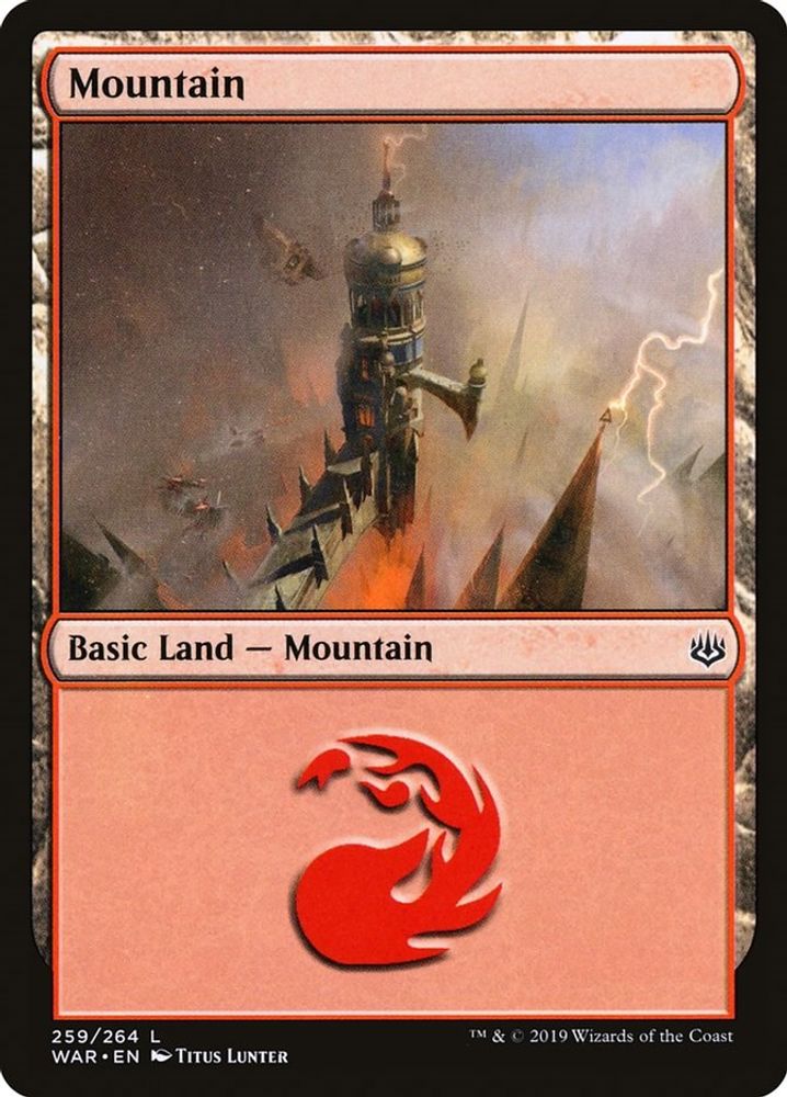 2019 Magic: The Gathering: War of the Spark (WAR) - Mountain 259 (#259, Land) (, Near Mint)