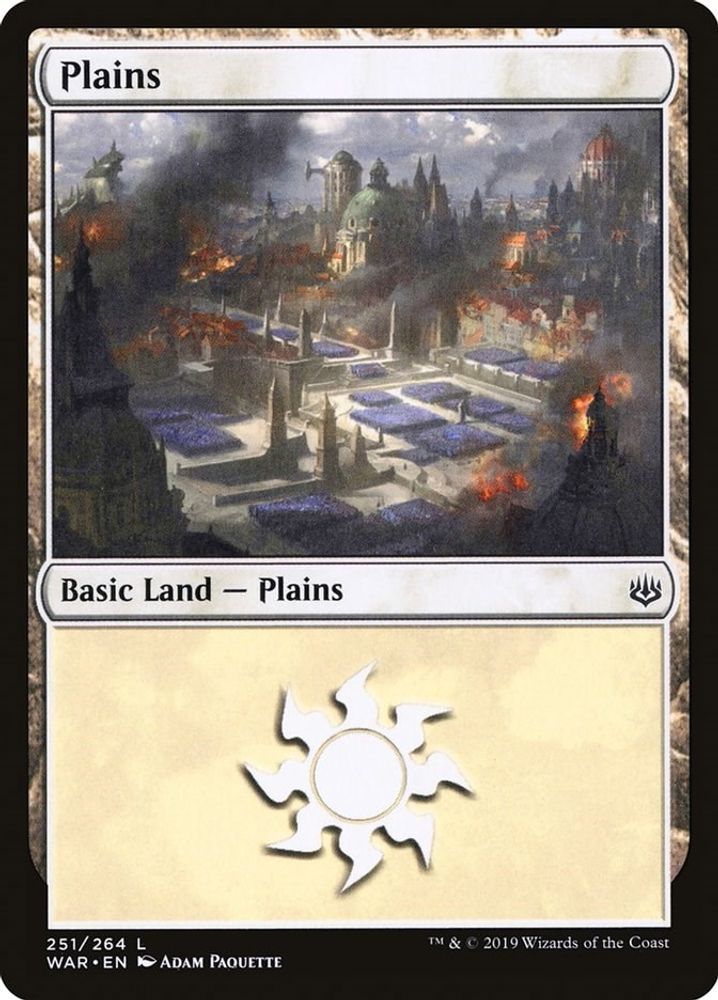 2019 Magic: The Gathering: War of the Spark (WAR) - Plains 251 (#251, Land) (, Near Mint)