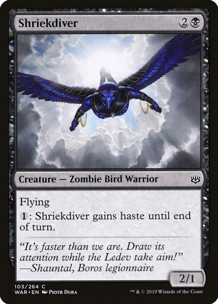 2019 Magic: The Gathering: War of the Spark (WAR) - Shriekdiver (#103, Common) (, Near Mint)