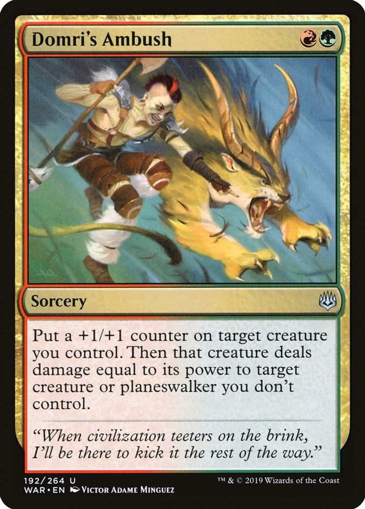 2019 Magic: The Gathering: War of the Spark (WAR) - Domris Ambush (#192, Uncommon) (, Near Mint)