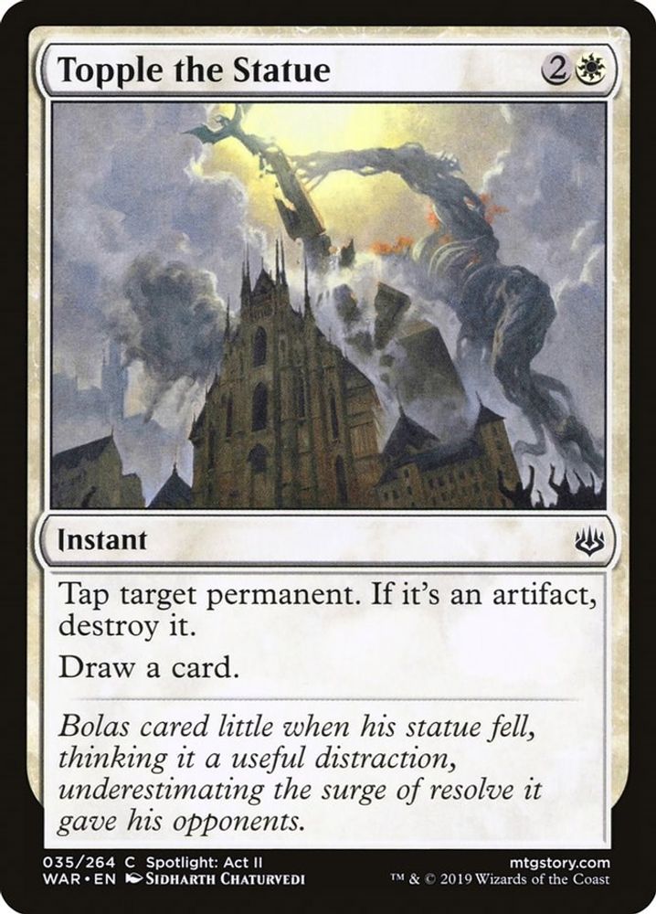 2019 Magic: The Gathering: War of the Spark (WAR) - Topple the Statue (#35, Common) (, Near Mint)