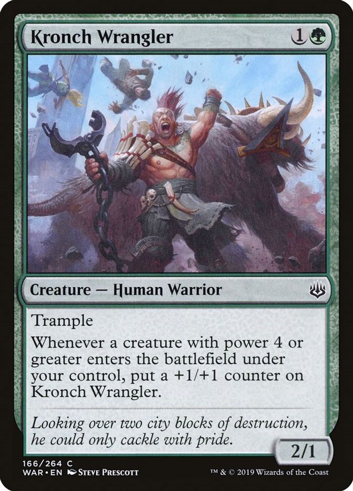 2019 Magic: The Gathering: War of the Spark (WAR) - Kronch Wrangler (#166, Common) (, Near Mint)