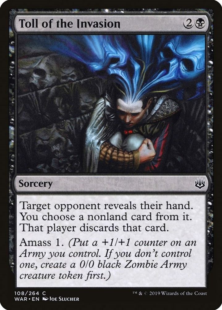 2019 Magic: The Gathering: War of the Spark (WAR) - Toll of the Invasion (#108, Common) (, Near Mint)