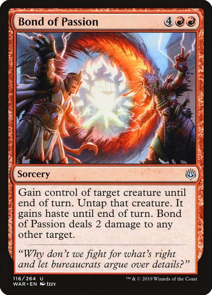 2019 Magic: The Gathering: War of the Spark (WAR) - Bond of Passion (#116, Uncommon) (, Near Mint)