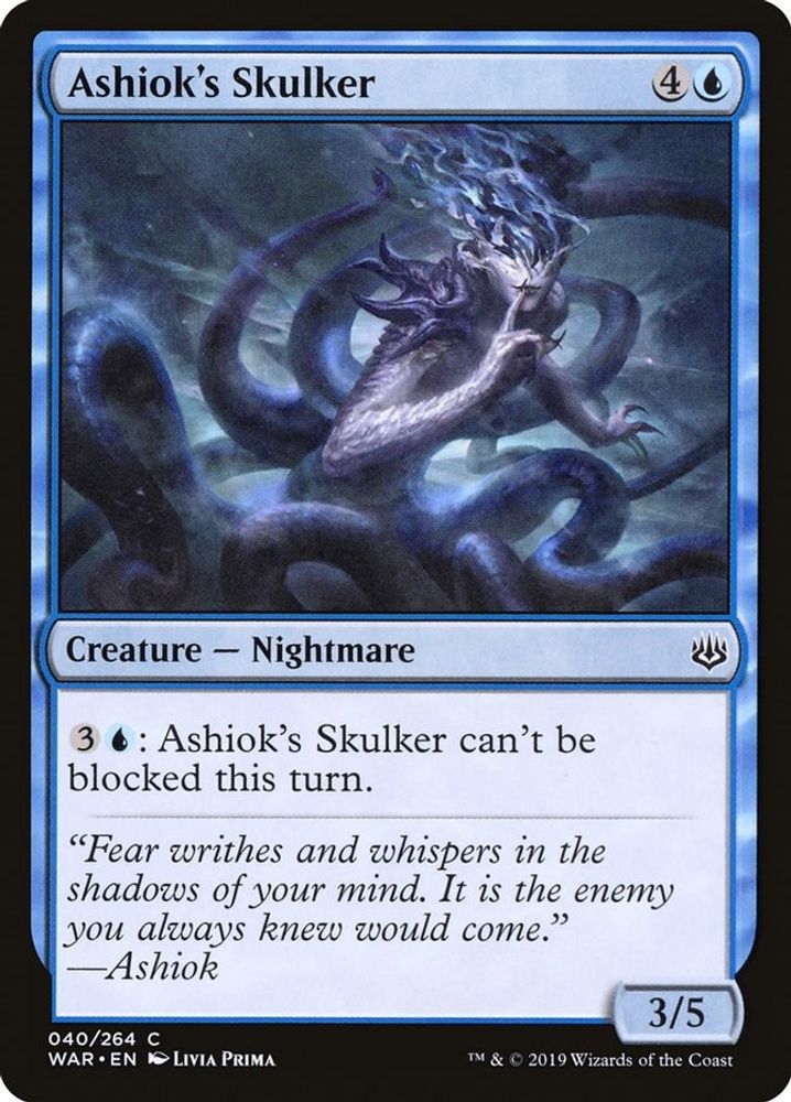 2019 Magic: The Gathering: War of the Spark (WAR) - Ashioks Skulker (#40, Common) (, Near Mint)