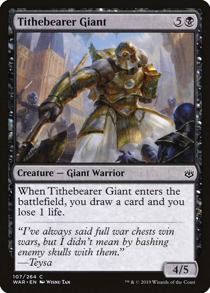 2019 Magic: The Gathering: War of the Spark (WAR) - Tithebearer Giant (#107, Common) (, Near Mint)