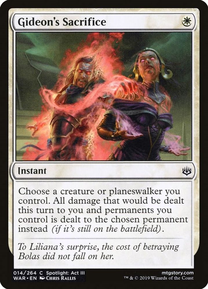 2019 Magic: The Gathering: War of the Spark (WAR) - Gideons Sacrifice (#14, Common) (, Near Mint)