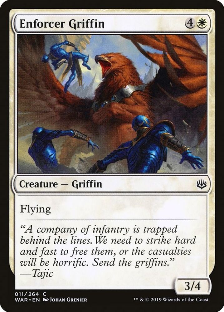 2019 Magic: The Gathering: War of the Spark (WAR) - Enforcer Griffin (#11, Common) (, Near Mint)