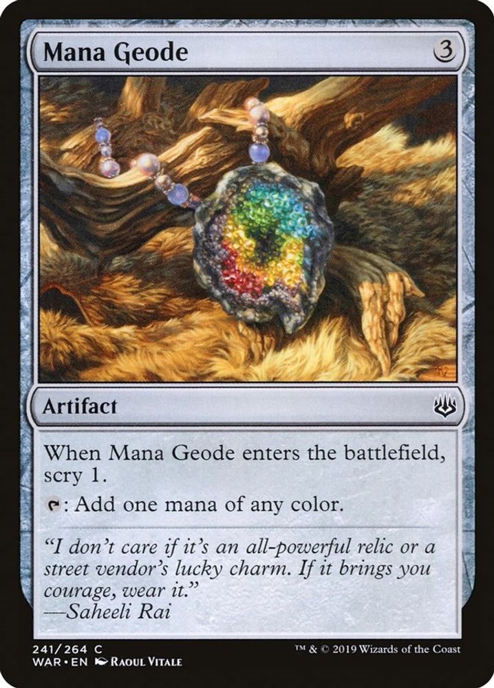 2019 Magic: The Gathering: War of the Spark (WAR) - Mana Geode (#241, Common) (, Near Mint)