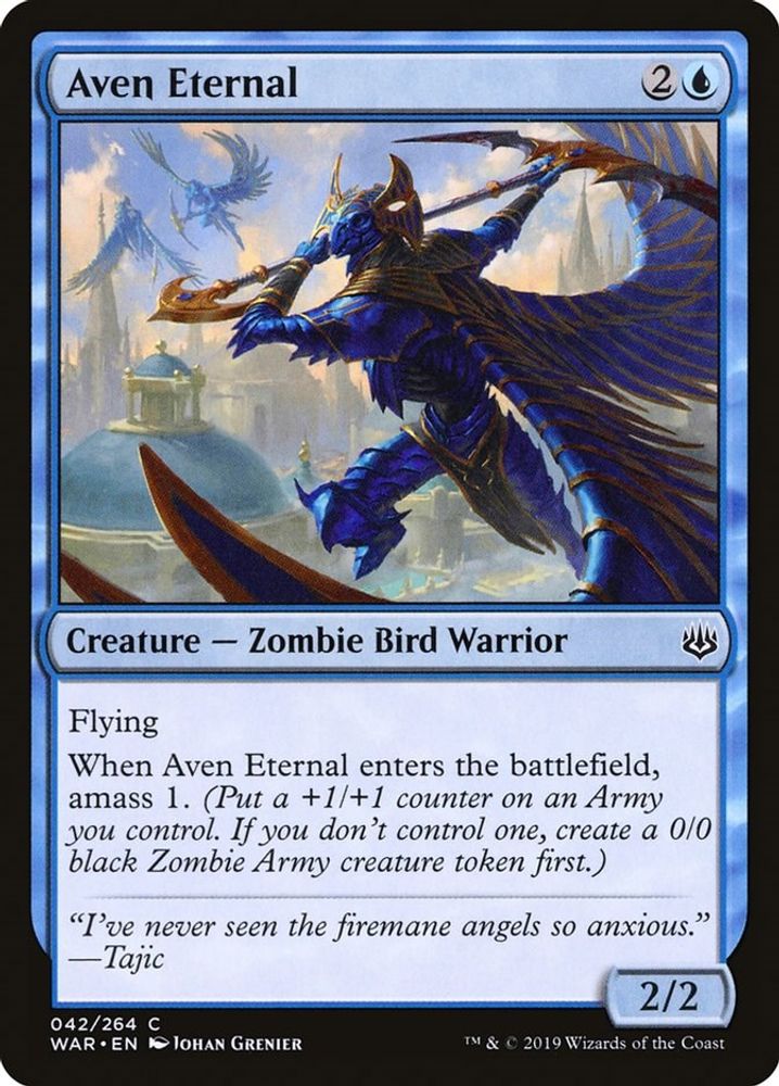2019 Magic: The Gathering: War of the Spark (WAR) - Aven Eternal (#42, Common) (, Near Mint)