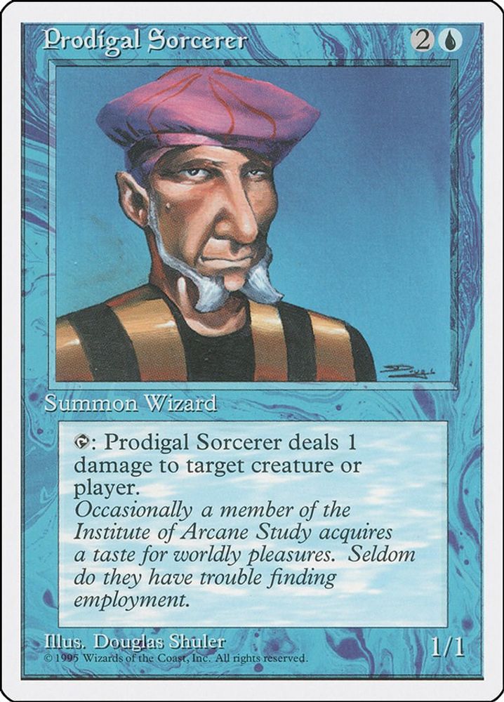 1995 Magic: The Gathering: Fourth Edition (4ED) - Prodigal Sorcerer (#94, Common) (, Near Mint)