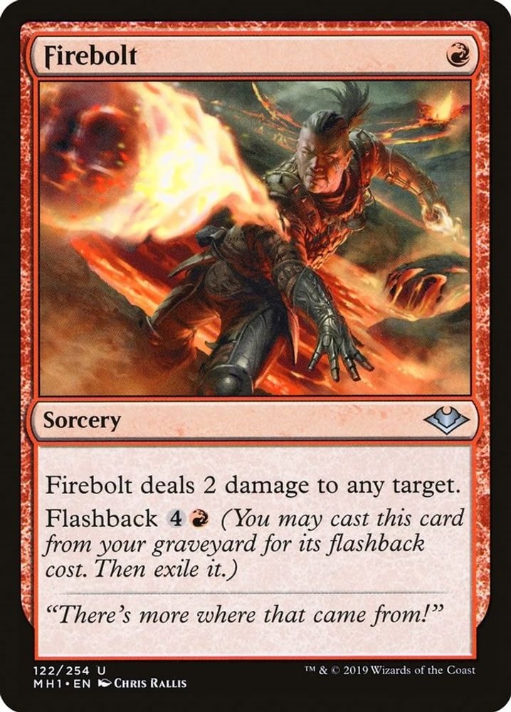 2019 Magic: The Gathering: Modern Horizons (MH1) - Firebolt (#122, Uncommon) (, Near Mint)