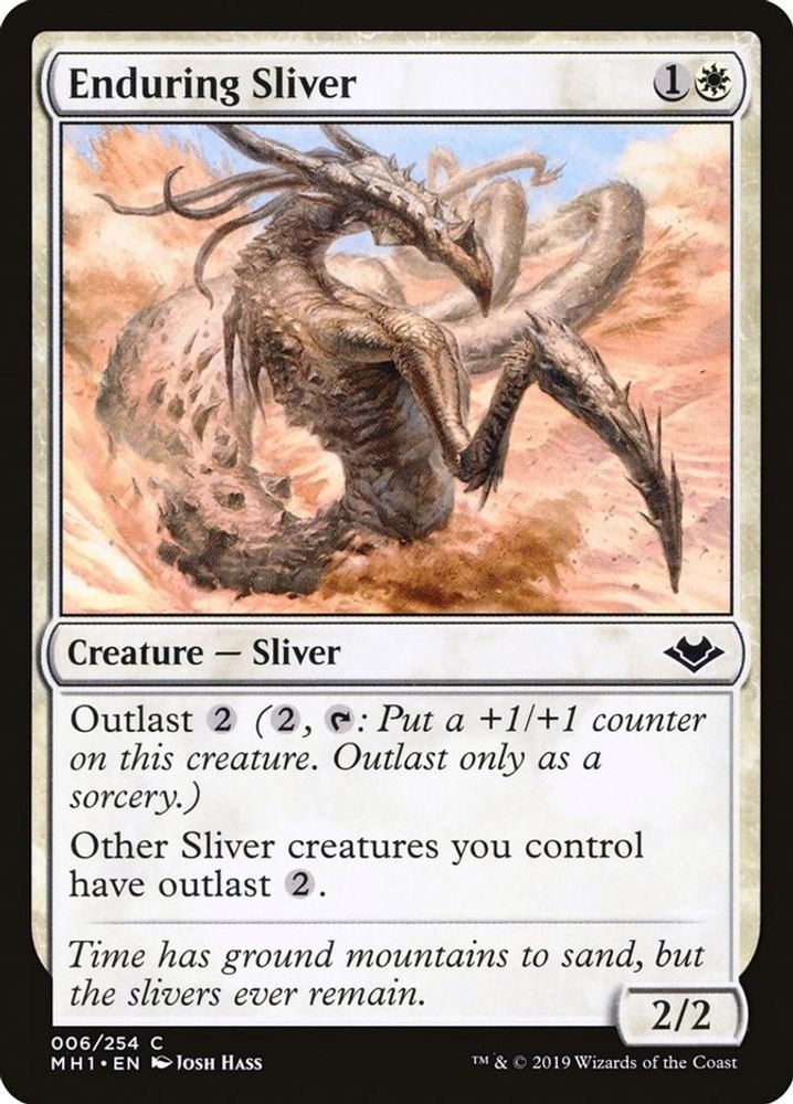 2019 Magic: The Gathering: Modern Horizons (MH1) - Enduring Sliver (#6, Common) (, Near Mint)