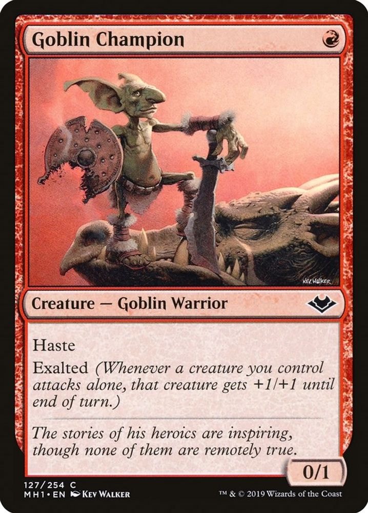 2019 Magic: The Gathering: Modern Horizons (MH1) - Goblin Champion (#127, Common) (, Near Mint)