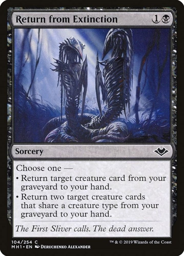 2019 Magic: The Gathering: Modern Horizons (MH1) - Return from Extinction (#104, Common) (, Near Mint)