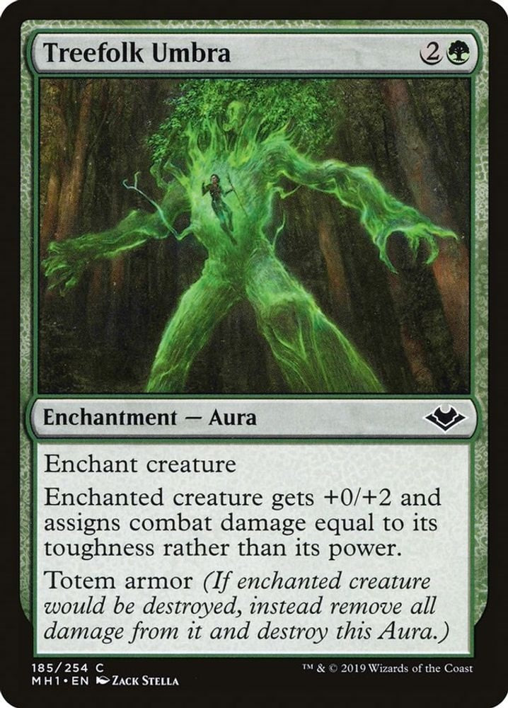 2019 Magic: The Gathering: Modern Horizons (MH1) - Treefolk Umbra (#185, Common) (, Near Mint)