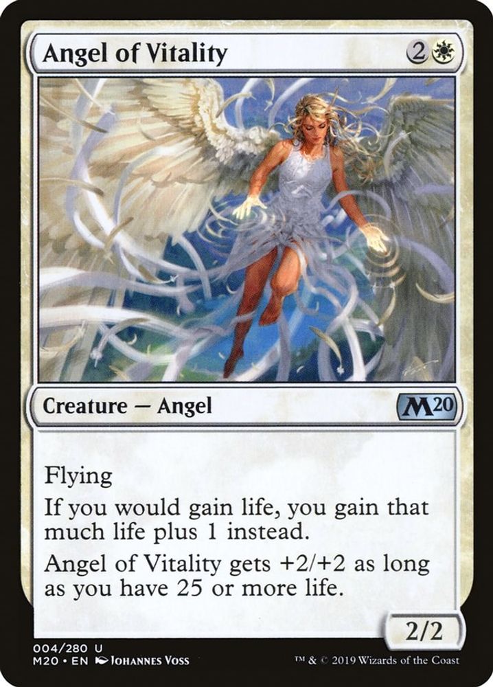 2019 Magic: The Gathering: Core Set 2020 (M20) - Angel of Vitality (#4, Uncommon) (, Near Mint)