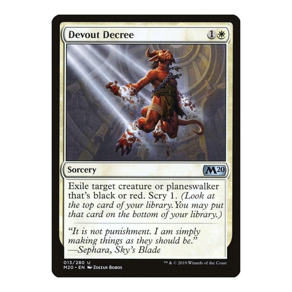 2019 Magic: The Gathering: Core Set 2020 (M20) - Devout Decree (#13, Uncommon) (, Near Mint)