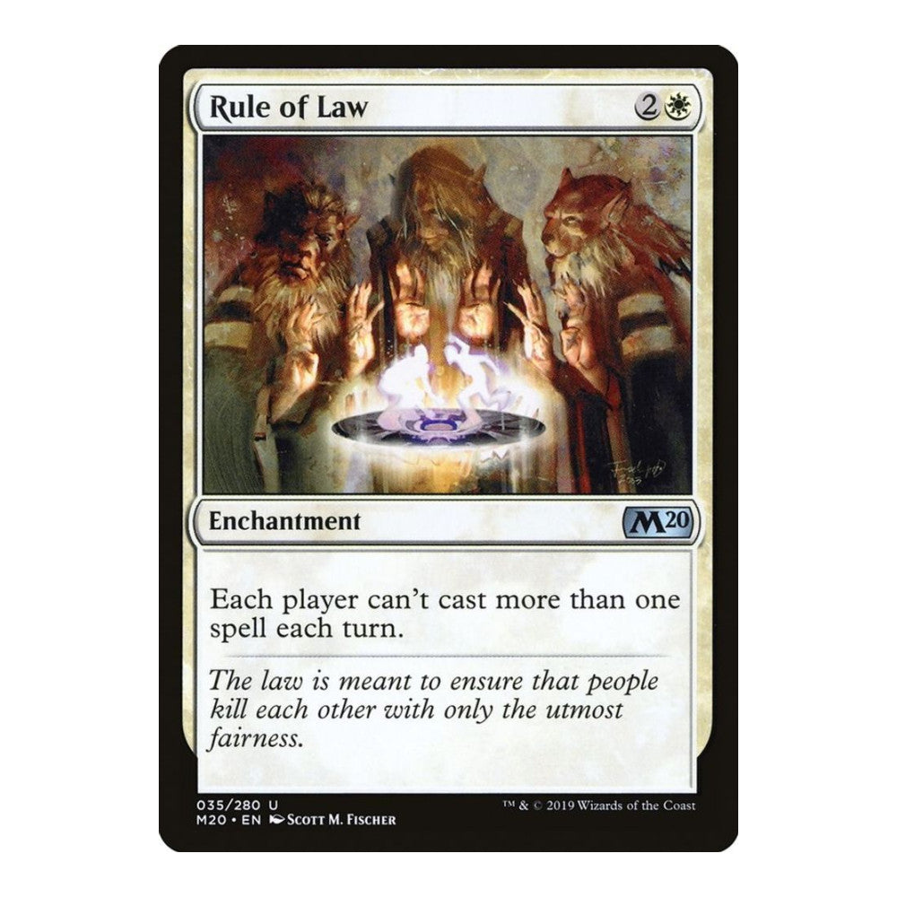 2019 Magic: The Gathering: Core Set 2020 (M20) - Rule of Law (#35, Uncommon) (, Near Mint)