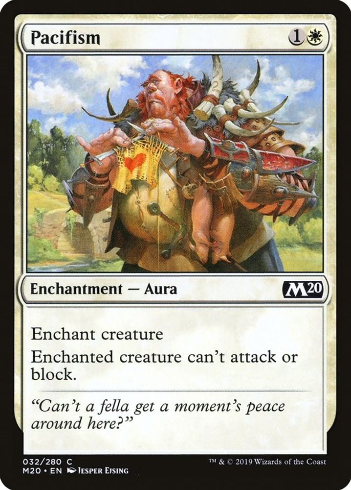 2019 Magic: The Gathering: Core Set 2020 (M20) - Pacifism (#32, Common) (, Near Mint)