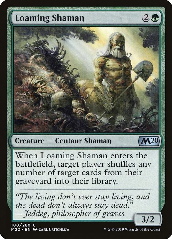 2019 Magic: The Gathering: Core Set 2020 (M20) - Loaming Shaman (#180, Uncommon) (Foil, Near Mint)