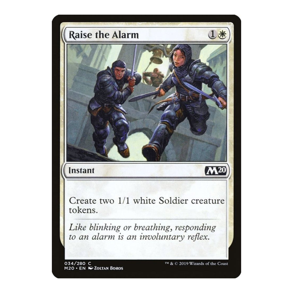 2019 Magic: The Gathering: Core Set 2020 (M20) - Raise the Alarm (#34, Common) (, Near Mint)