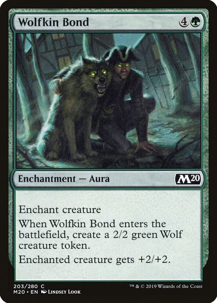 2019 Magic: The Gathering: Core Set 2020 (M20) - Wolfkin Bond (#203, Common) (, Near Mint)