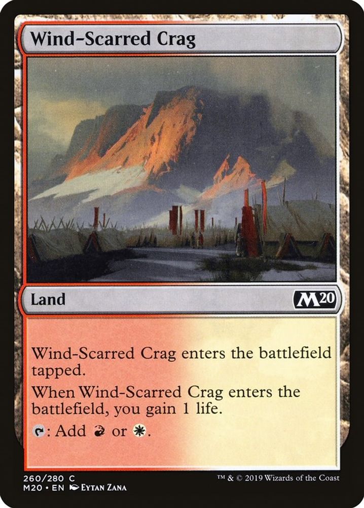 2019 Magic: The Gathering: Core Set 2020 (M20) - Wind Scarred Crag (#260, Common) (, Near Mint)