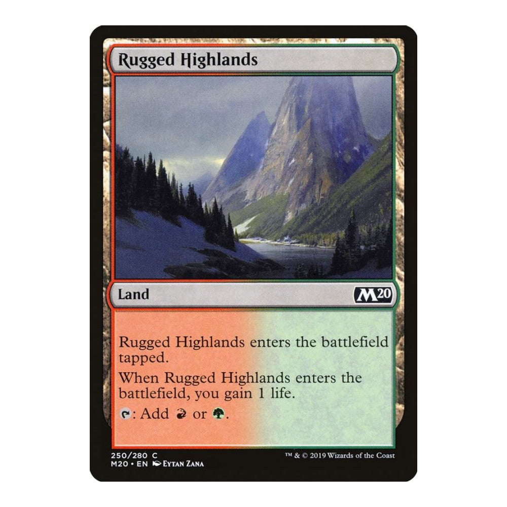 2019 Magic: The Gathering: Core Set 2020 (M20) - Rugged Highlands (#250, Common) (, Near Mint)